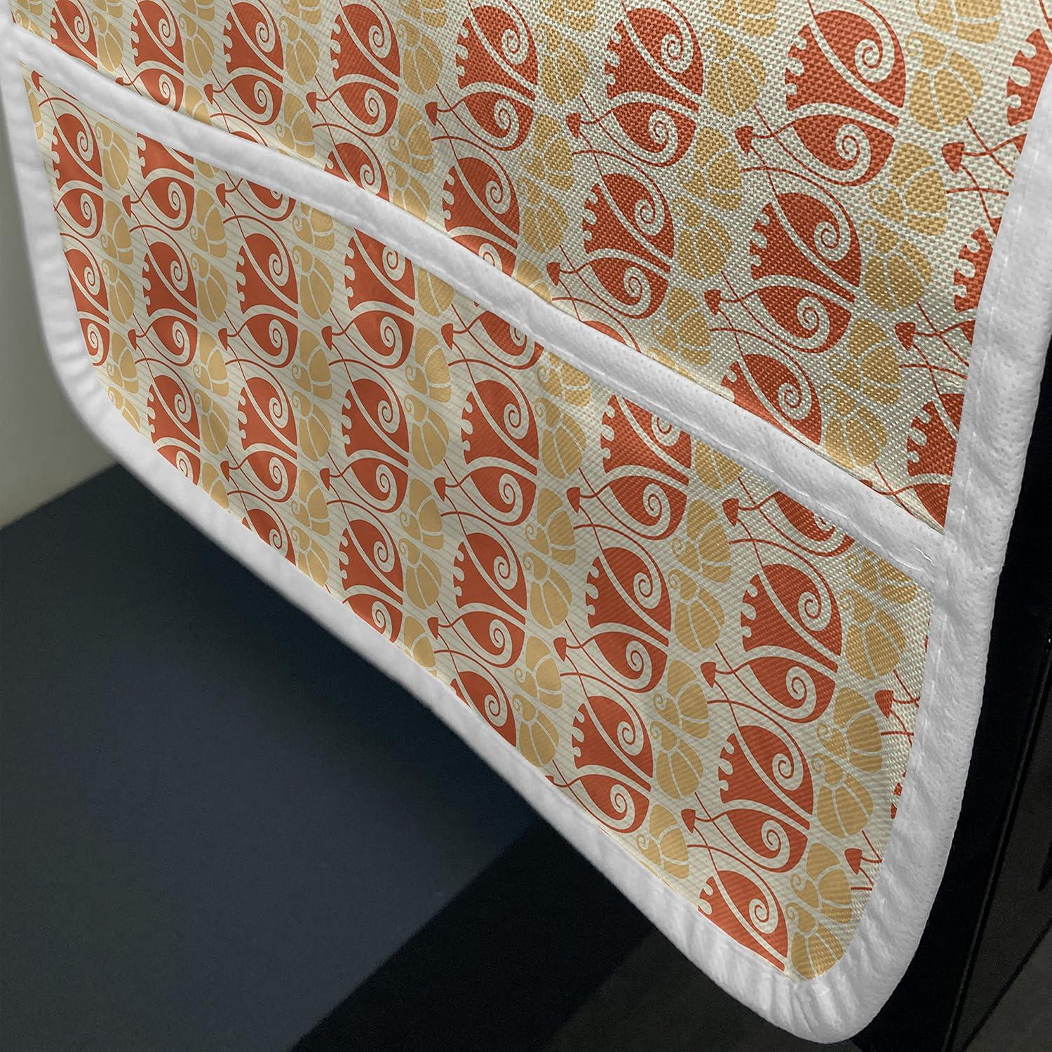 imageAmbesonne Romantic Microwave Oven Cover Gothic Hearts Tattoo Style Valentines Love Graffiti Grunge Illustration Water Resistant Organizer with Pockets for Kitchen 36 x 12 Pale Grey BlackOrange Mustard Yellow