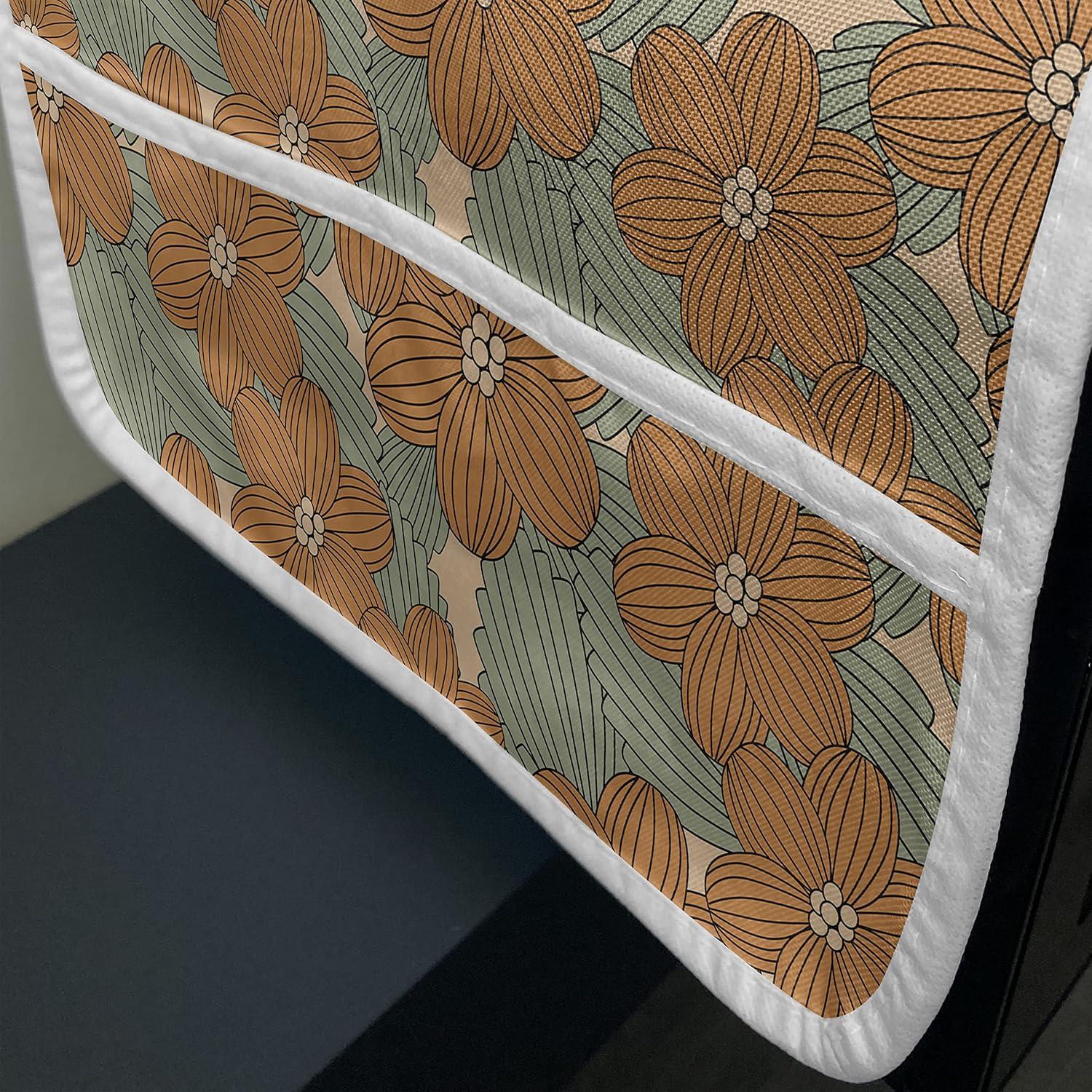 imageAmbesonne Romantic Microwave Oven Cover Gothic Hearts Tattoo Style Valentines Love Graffiti Grunge Illustration Water Resistant Organizer with Pockets for Kitchen 36 x 12 Pale Grey BlackAmber Almond Green Beige
