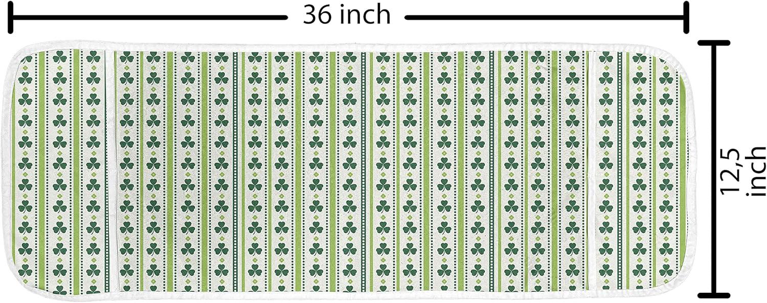imageAmbesonne Romantic Microwave Oven Cover Heart Pattern Lovers Valentines Day Honeymoon Girls Doodle Design Water Resistant Organizer with Pockets for Kitchen 36 x 12 Orange WhiteLime Green Dark Green
