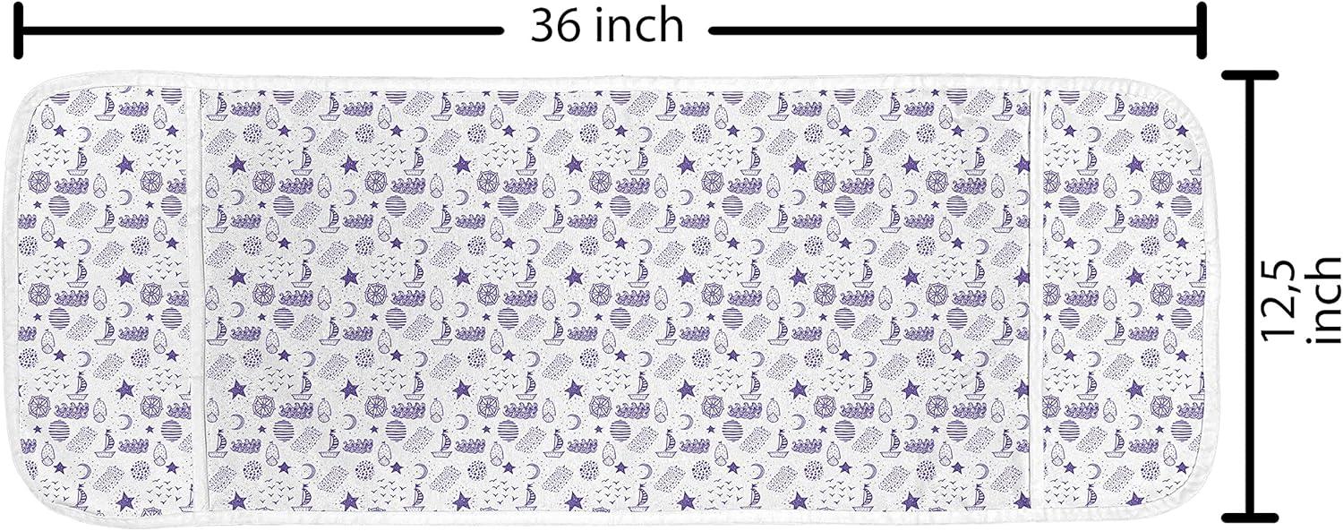 imageAmbesonne Romantic Microwave Oven Cover Heart Pattern Lovers Valentines Day Honeymoon Girls Doodle Design Water Resistant Organizer with Pockets for Kitchen 36 x 12 Orange WhitePurple