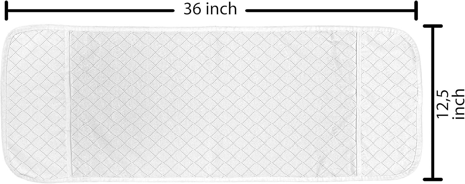 imageAmbesonne Romantic Microwave Oven Cover Heart Pattern Lovers Valentines Day Honeymoon Girls Doodle Design Water Resistant Organizer with Pockets for Kitchen 36 x 12 Orange WhiteWhite Grey