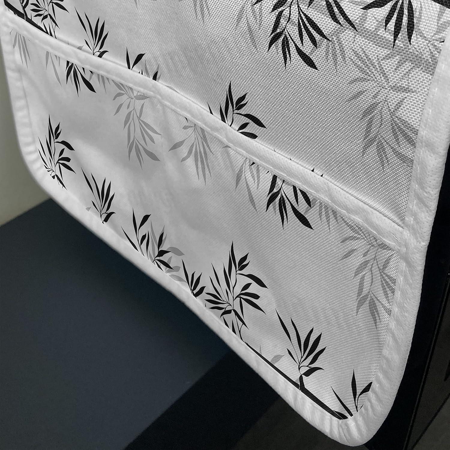 imageAmbesonne Romantic Microwave Oven Cover Heart Pattern Lovers Valentines Day Honeymoon Girls Doodle Design Water Resistant Organizer with Pockets for Kitchen 36 x 12 Orange WhiteWhite Black