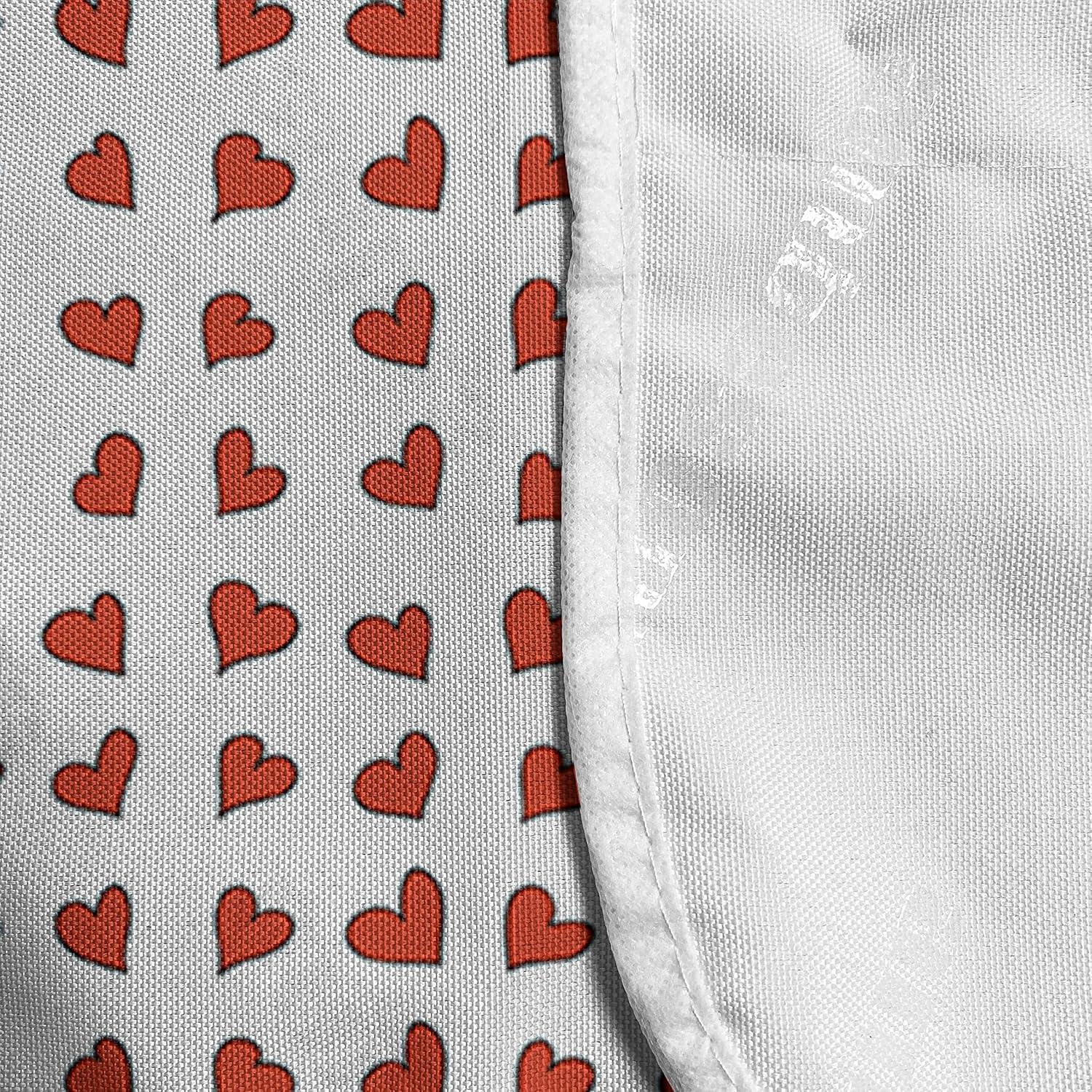 imageAmbesonne Romantic Microwave Oven Cover Heart Pattern Lovers Valentines Day Honeymoon Girls Doodle Design Water Resistant Organizer with Pockets for Kitchen 36 x 12 Orange WhiteOrange White