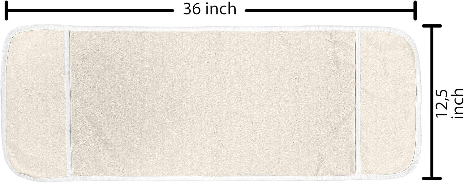imageAmbesonne Romantic Microwave Oven Cover Heart Pattern Lovers Valentines Day Honeymoon Girls Doodle Design Water Resistant Organizer with Pockets for Kitchen 36 x 12 Orange WhiteCream