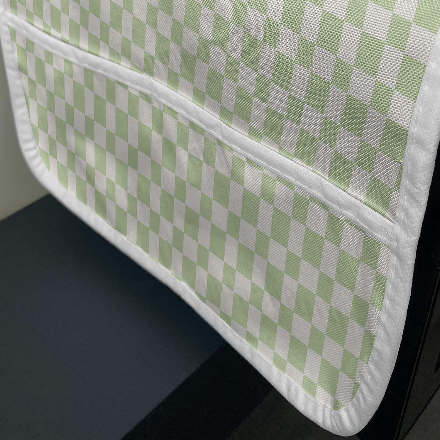 imageAmbesonne Romantic Microwave Oven Cover Heart Pattern Lovers Valentines Day Honeymoon Girls Doodle Design Water Resistant Organizer with Pockets for Kitchen 36 x 12 Orange WhiteLime Green White