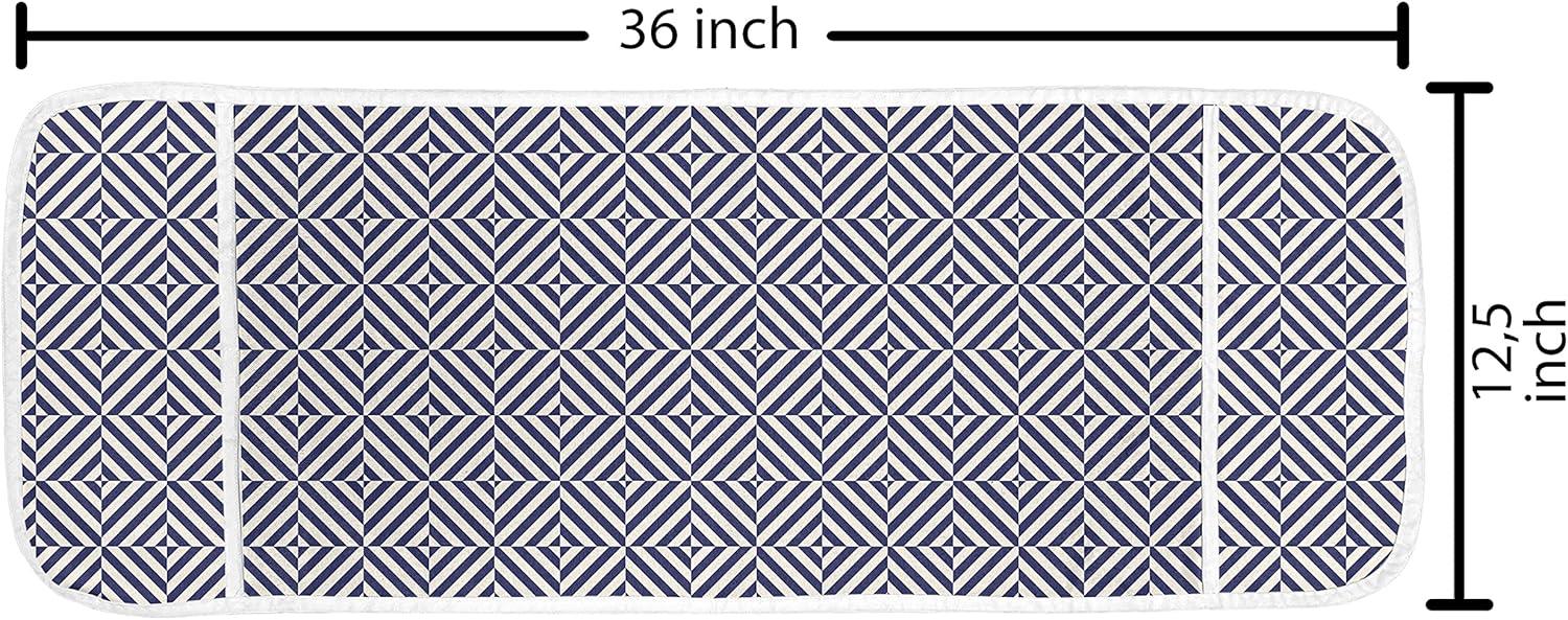 imageAmbesonne Romantic Microwave Oven Cover Heart Pattern Lovers Valentines Day Honeymoon Girls Doodle Design Water Resistant Organizer with Pockets for Kitchen 36 x 12 Orange WhitePale Blue Dark Blue