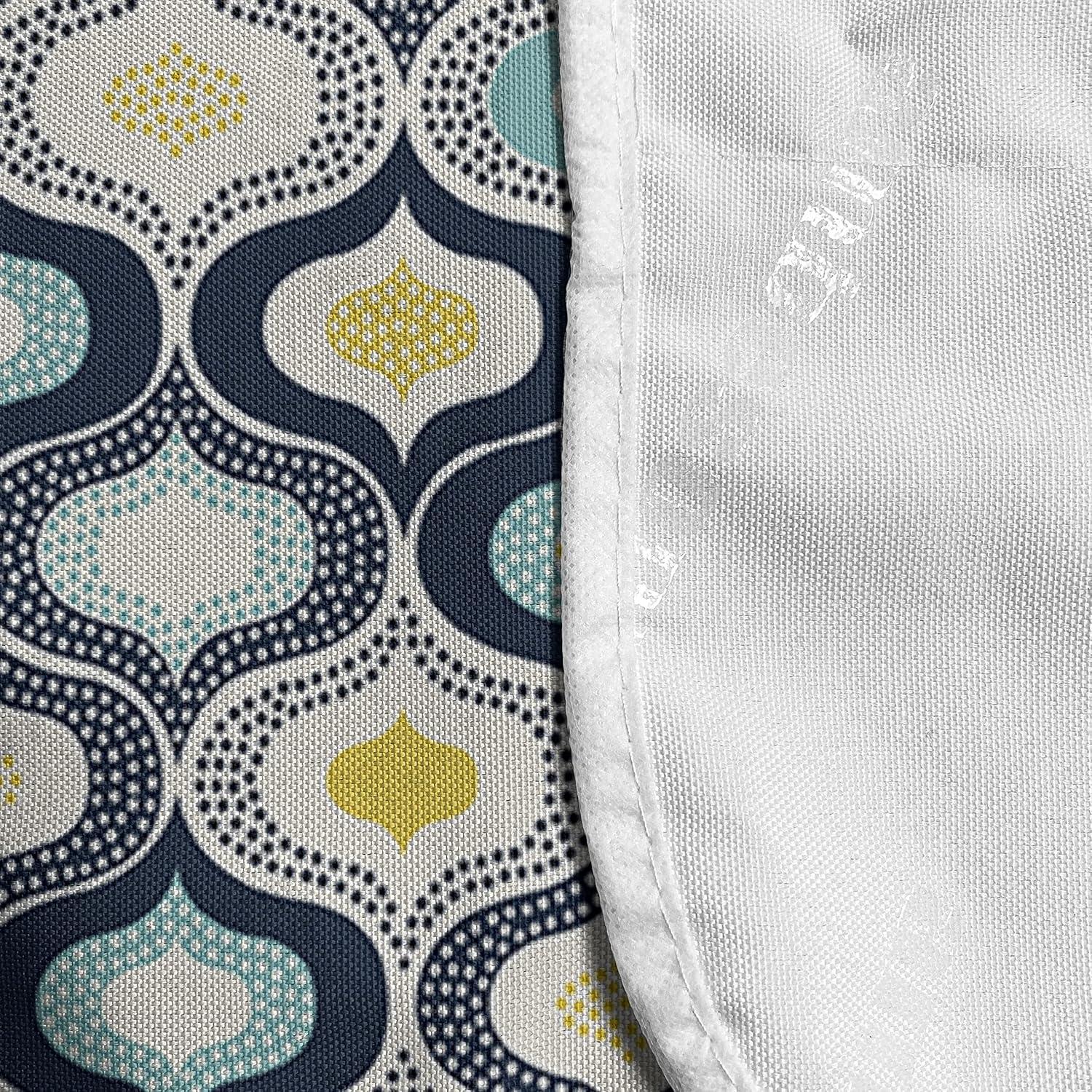 imageAmbesonne Romantic Microwave Oven Cover Heart Pattern Lovers Valentines Day Honeymoon Girls Doodle Design Water Resistant Organizer with Pockets for Kitchen 36 x 12 Orange WhiteBlue and White