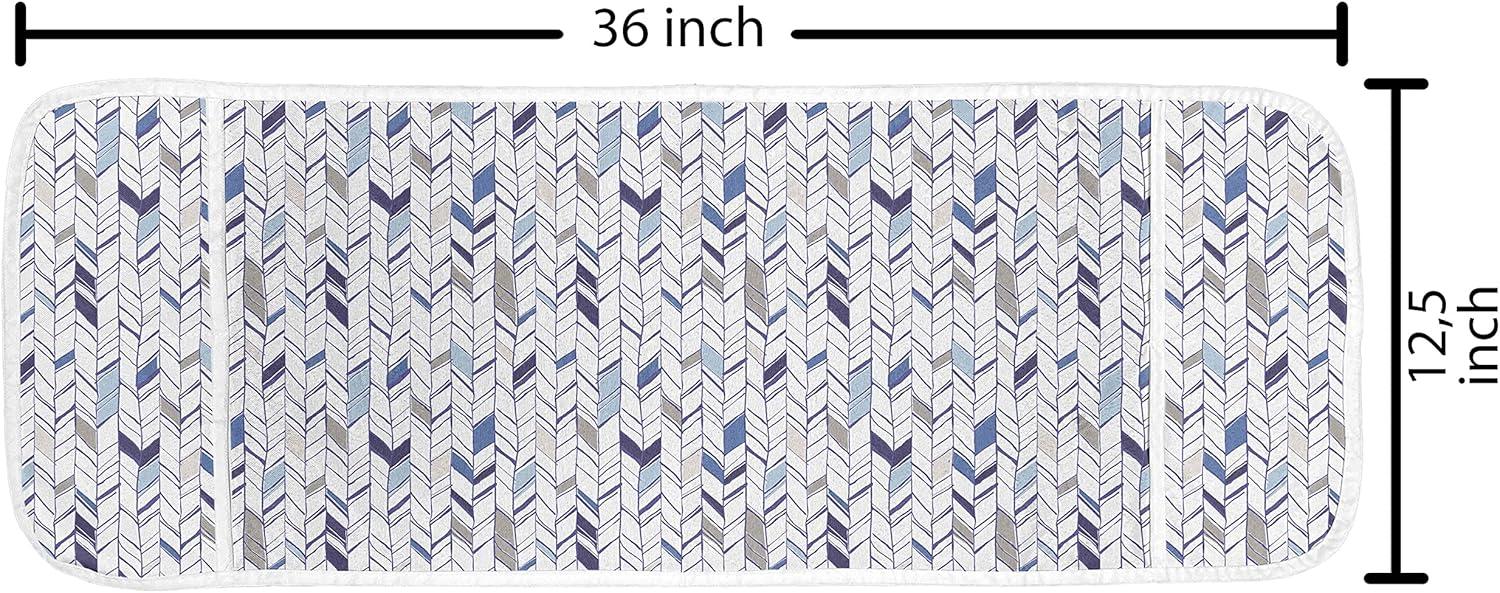 imageAmbesonne Romantic Microwave Oven Cover Heart Pattern Lovers Valentines Day Honeymoon Girls Doodle Design Water Resistant Organizer with Pockets for Kitchen 36 x 12 Orange WhiteViolet Blue White