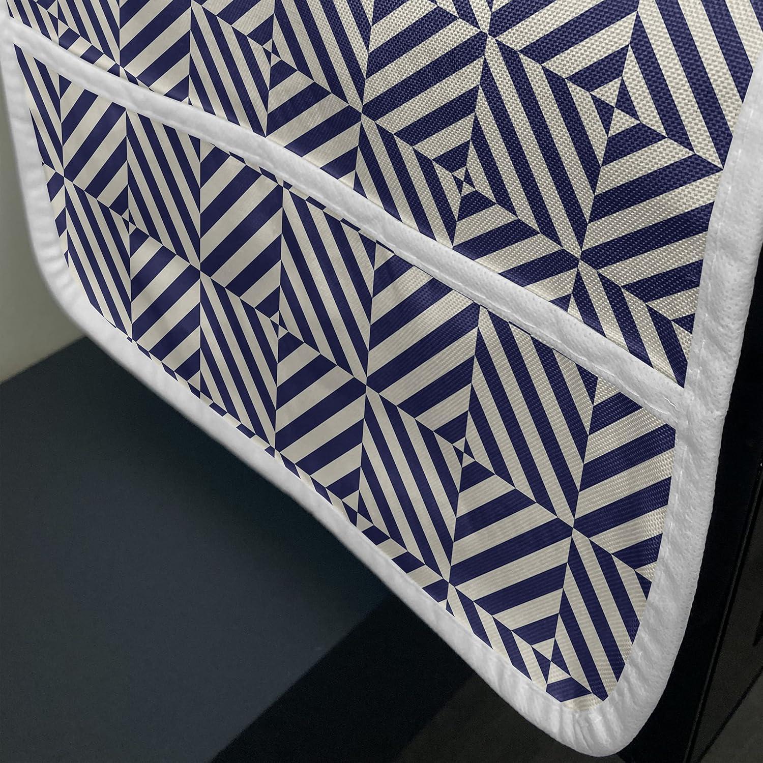 imageAmbesonne Romantic Microwave Oven Cover Heart Pattern Lovers Valentines Day Honeymoon Girls Doodle Design Water Resistant Organizer with Pockets for Kitchen 36 x 12 Orange WhitePale Blue Dark Blue