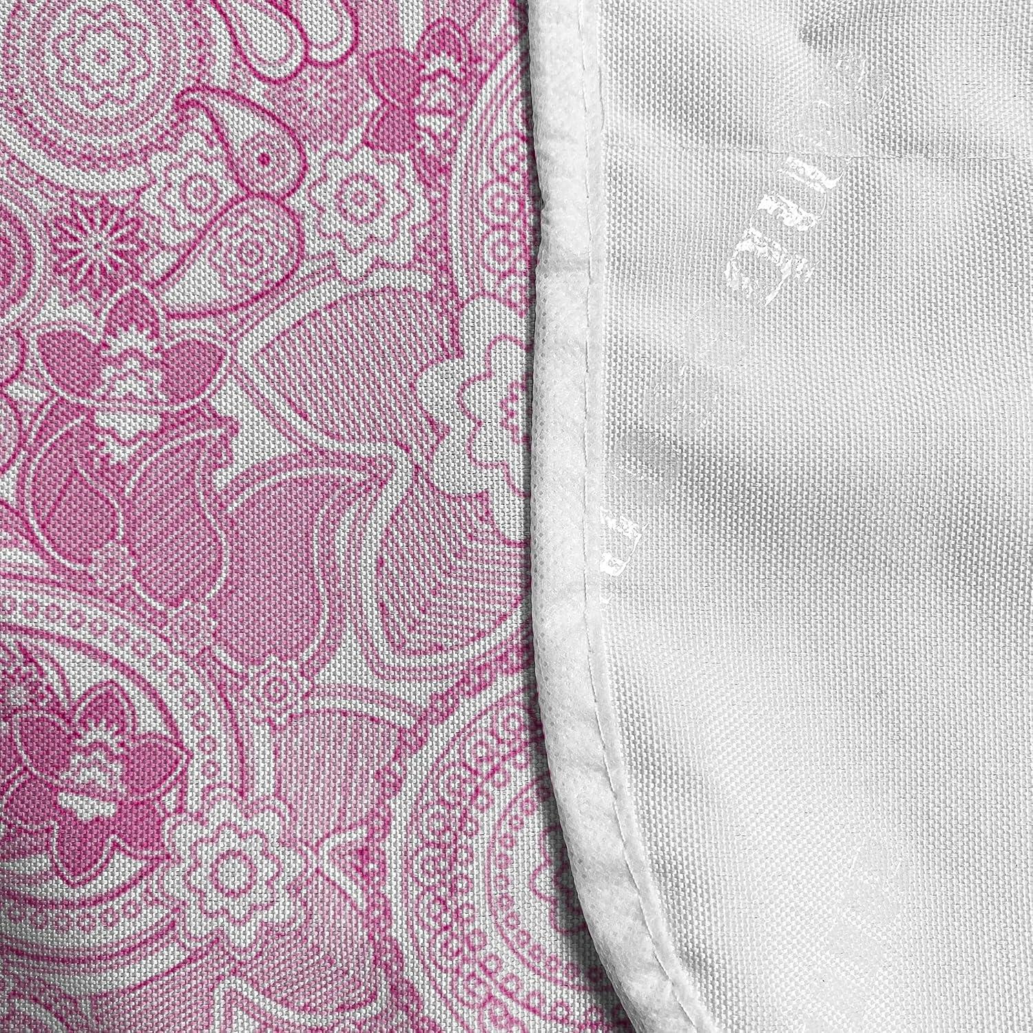 imageAmbesonne Romantic Microwave Oven Cover Heart Pattern Lovers Valentines Day Honeymoon Girls Doodle Design Water Resistant Organizer with Pockets for Kitchen 36 x 12 Orange WhitePink and White