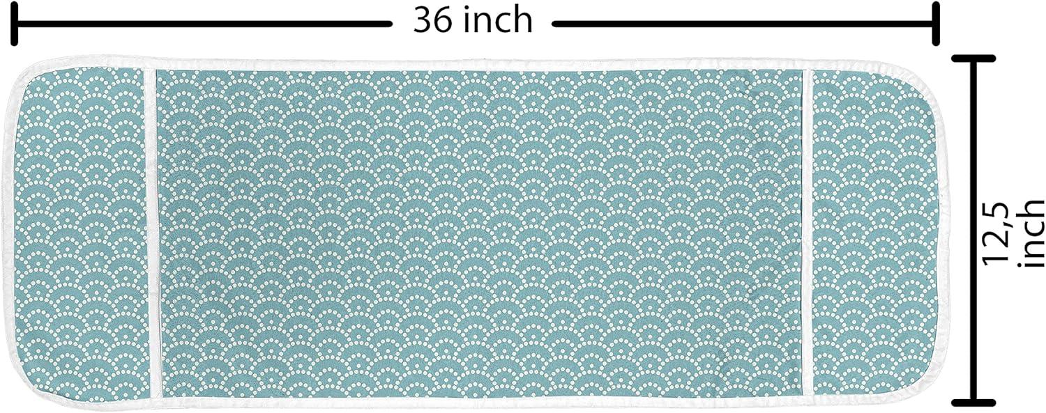 imageAmbesonne Romantic Microwave Oven Cover Heart Pattern Lovers Valentines Day Honeymoon Girls Doodle Design Water Resistant Organizer with Pockets for Kitchen 36 x 12 Orange WhiteTurquoise White
