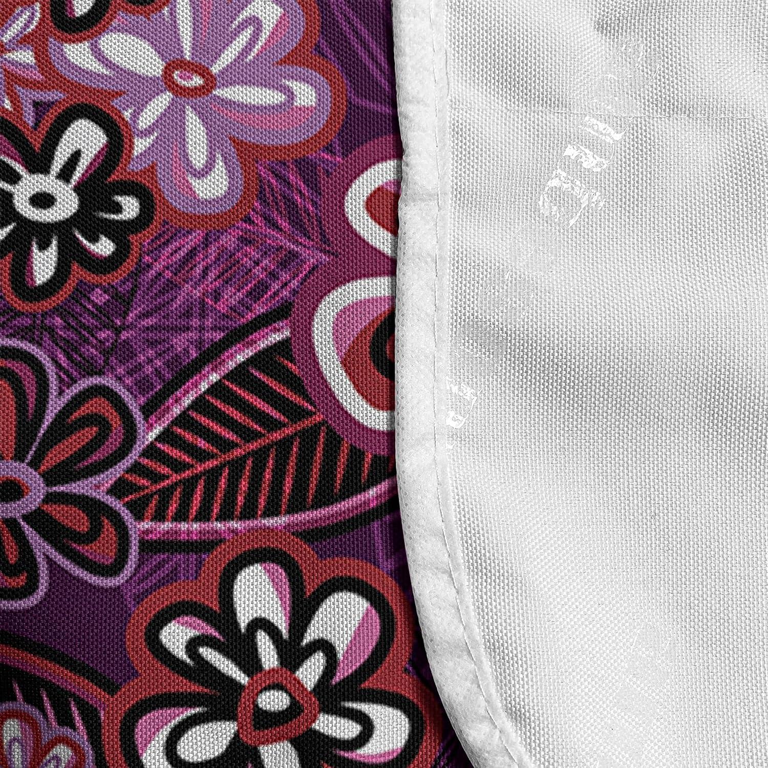 imageAmbesonne Romantic Microwave Oven Cover Heart Pattern Lovers Valentines Day Honeymoon Girls Doodle Design Water Resistant Organizer with Pockets for Kitchen 36 x 12 Orange WhitePurple White