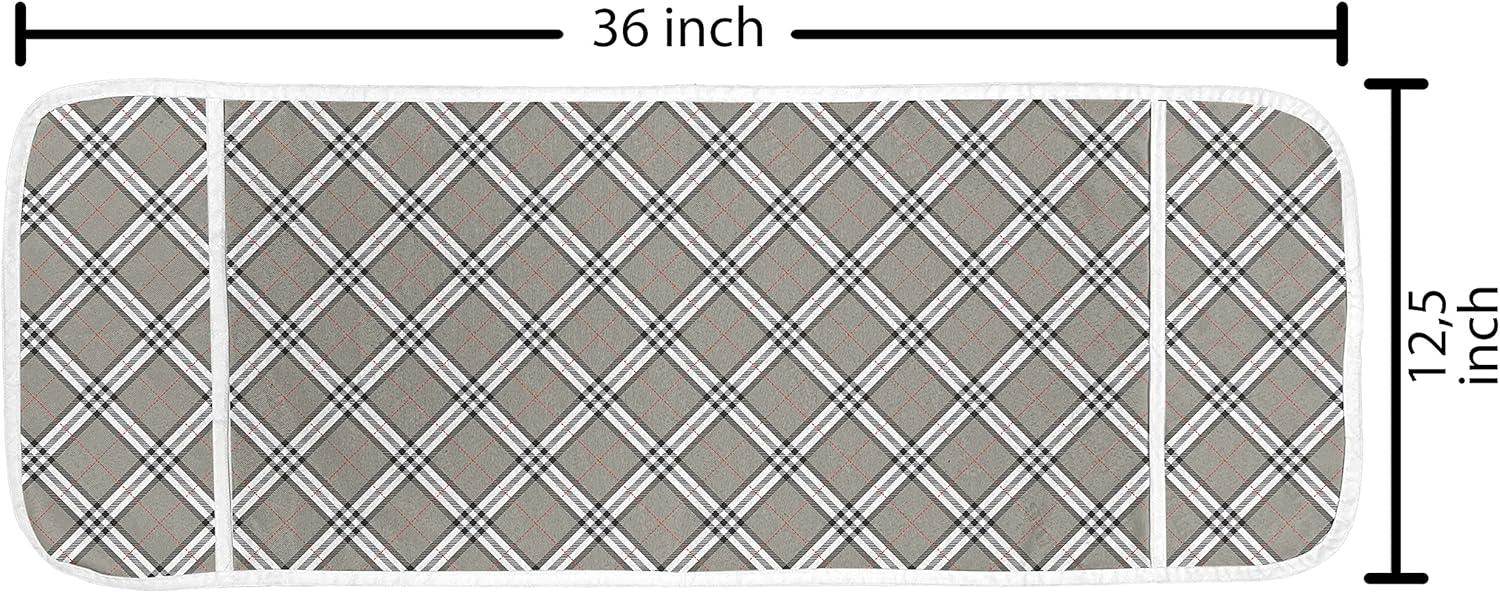 imageAmbesonne Romantic Microwave Oven Cover Heart Pattern Lovers Valentines Day Honeymoon Girls Doodle Design Water Resistant Organizer with Pockets for Kitchen 36 x 12 Orange WhiteGrey Black White