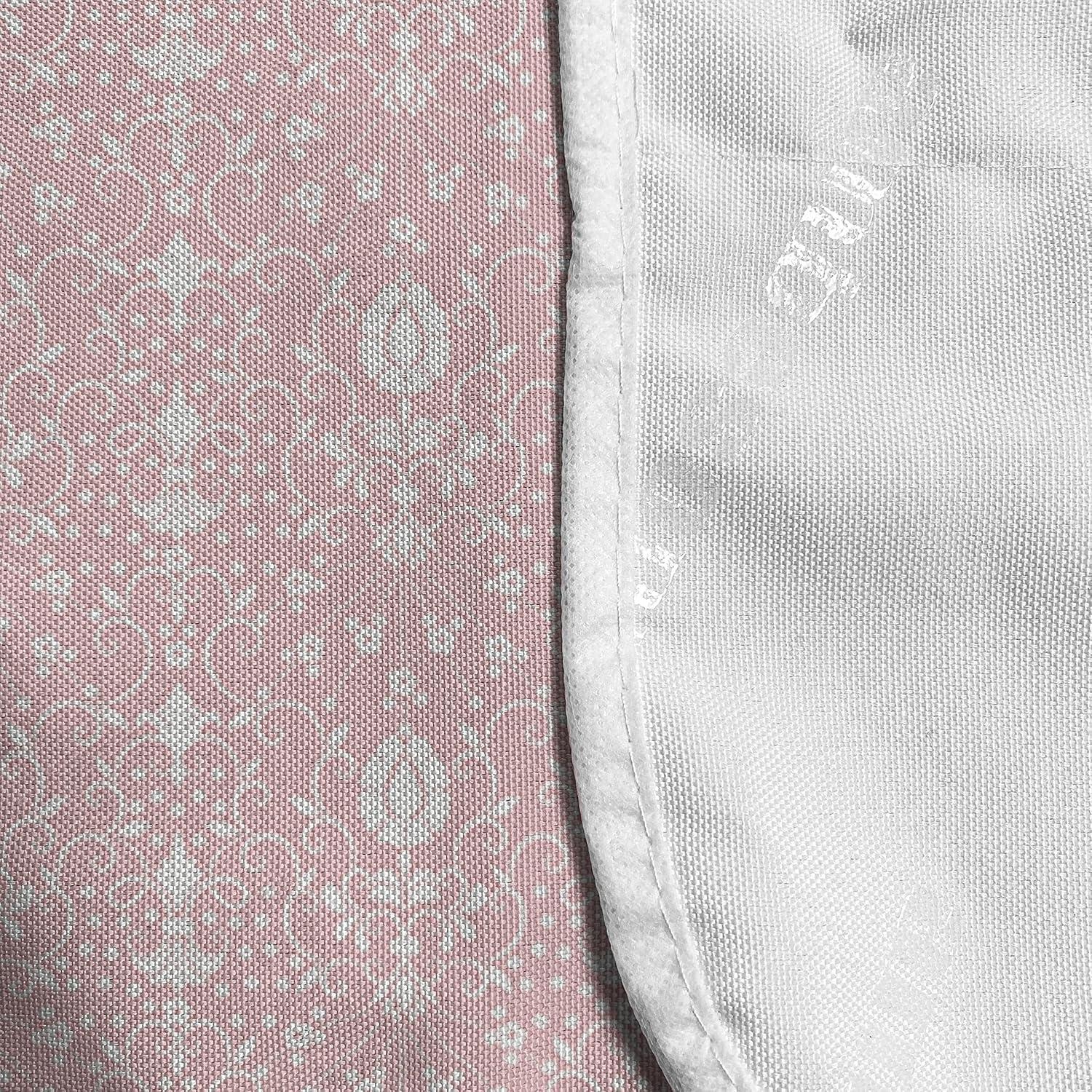 imageAmbesonne Romantic Microwave Oven Cover Heart Pattern Lovers Valentines Day Honeymoon Girls Doodle Design Water Resistant Organizer with Pockets for Kitchen 36 x 12 Orange WhitePale Pink and White