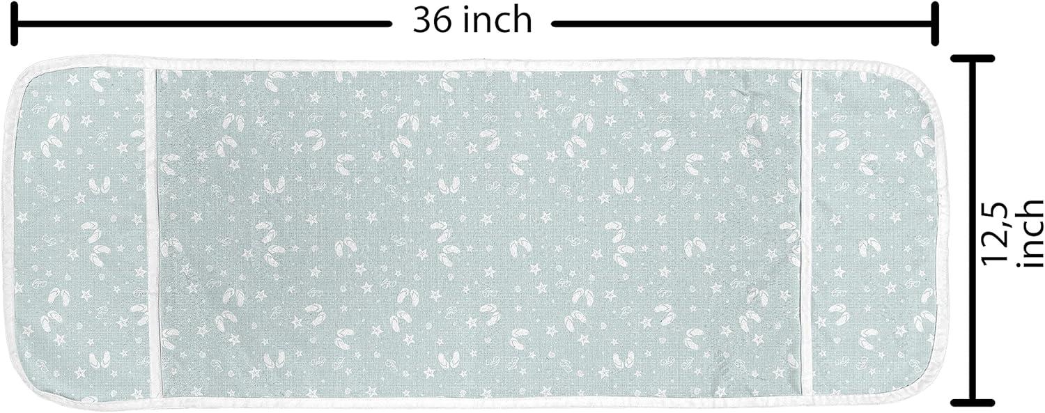 imageAmbesonne Romantic Microwave Oven Cover Heart Pattern Lovers Valentines Day Honeymoon Girls Doodle Design Water Resistant Organizer with Pockets for Kitchen 36 x 12 Orange WhiteSeafoam and White