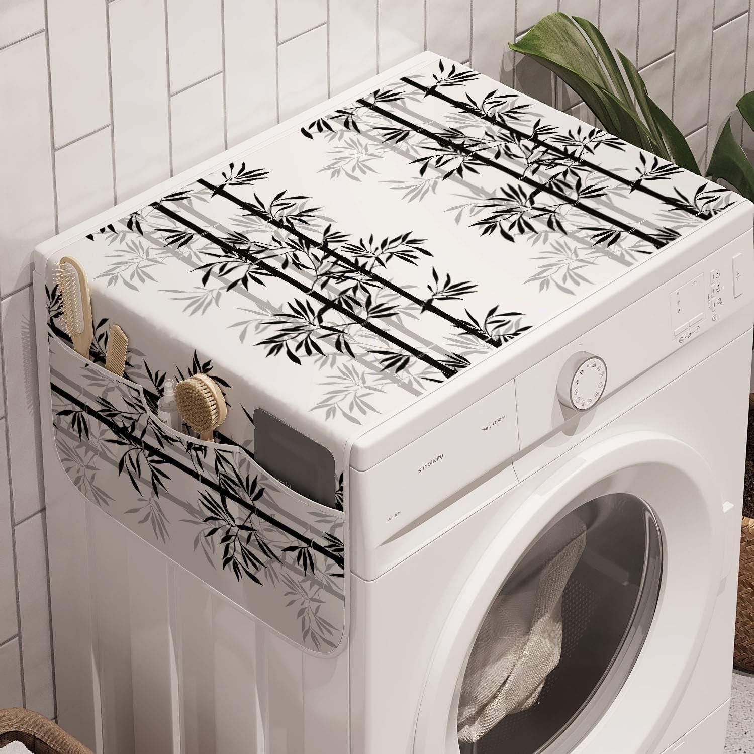 imageAmbesonne Romantic Microwave Oven Cover Heart Pattern Lovers Valentines Day Honeymoon Girls Doodle Design Water Resistant Organizer with Pockets for Kitchen 36 x 12 Orange WhiteWhite Black
