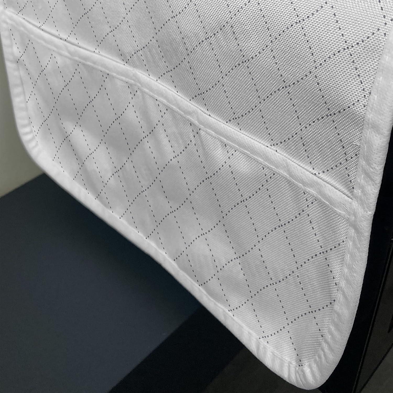 imageAmbesonne Romantic Microwave Oven Cover Heart Pattern Lovers Valentines Day Honeymoon Girls Doodle Design Water Resistant Organizer with Pockets for Kitchen 36 x 12 Orange WhiteWhite Grey