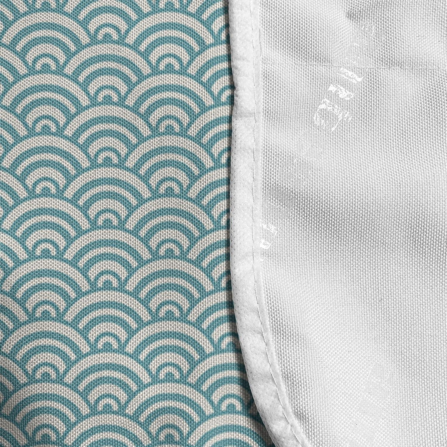 imageAmbesonne Romantic Microwave Oven Cover Heart Pattern Lovers Valentines Day Honeymoon Girls Doodle Design Water Resistant Organizer with Pockets for Kitchen 36 x 12 Orange WhiteSky Blue White