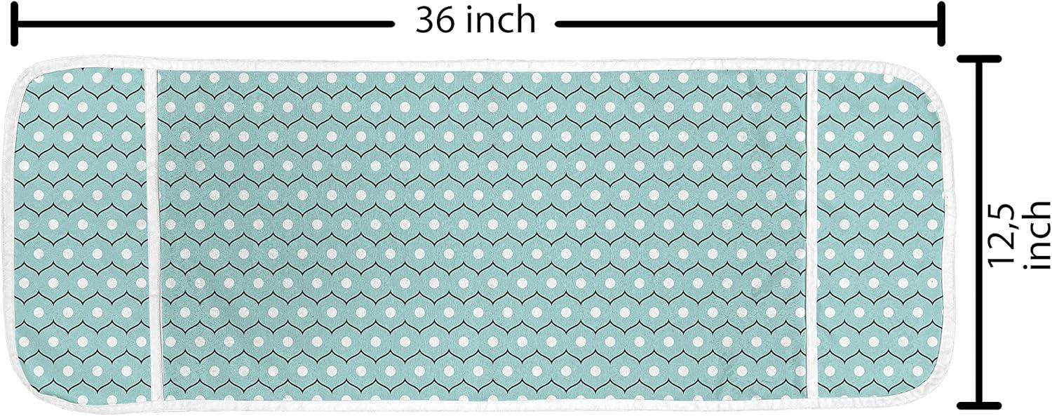 imageAmbesonne Romantic Microwave Oven Cover Valentines Day Style Rose Composition Love in Pastel Colors Water Resistant Organizer with Pockets for Kitchen 36 x 12 Aqua Dark Coral BeigeSeafoam Black White