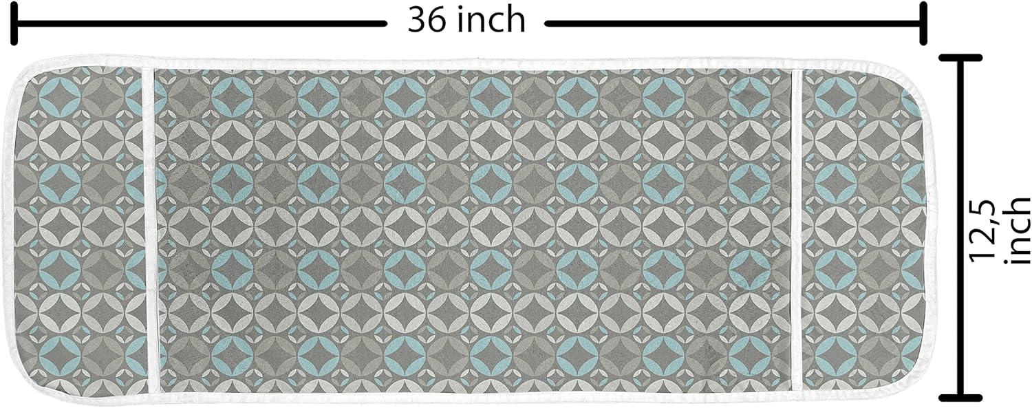 imageAmbesonne Romantic Microwave Oven Cover Valentines Day Style Rose Composition Love in Pastel Colors Water Resistant Organizer with Pockets for Kitchen 36 x 12 Aqua Dark Coral BeigeGrey Pale Blue Pale Grey