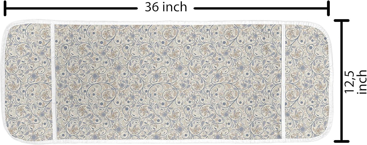imageAmbesonne Romantic Microwave Oven Cover Valentines Day Style Rose Composition Love in Pastel Colors Water Resistant Organizer with Pockets for Kitchen 36 x 12 Aqua Dark Coral BeigeBeige Tan Slate Blue