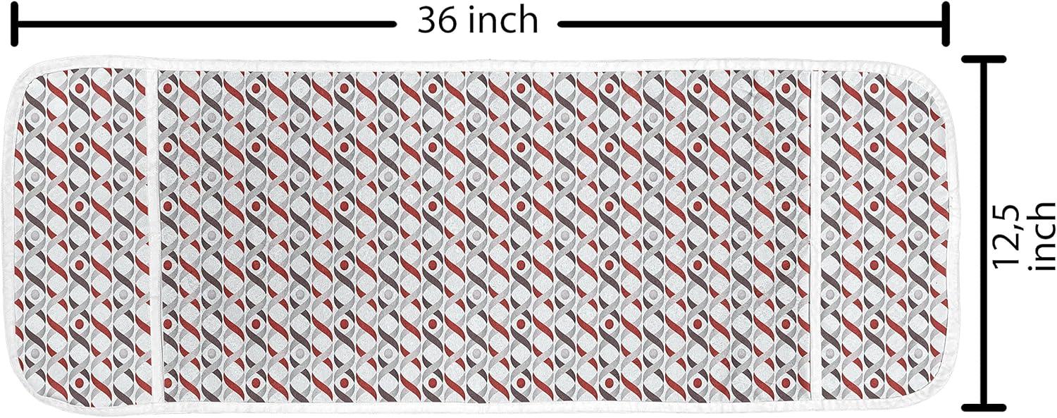 imageAmbesonne Romantic Microwave Oven Cover Valentines Day Style Rose Composition Love in Pastel Colors Water Resistant Organizer with Pockets for Kitchen 36 x 12 Aqua Dark Coral BeigeDimgrey Pale Grey Red