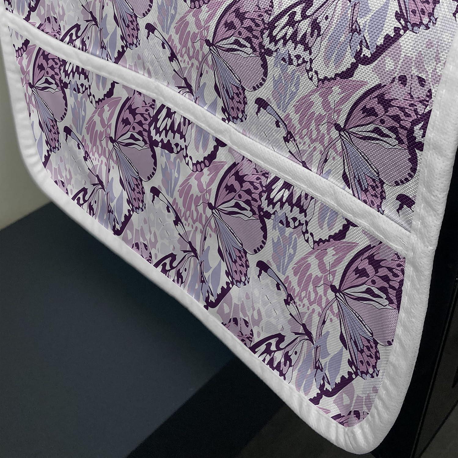 imageAmbesonne Romantic Microwave Oven Cover Valentines Day Style Rose Composition Love in Pastel Colors Water Resistant Organizer with Pockets for Kitchen 36 x 12 Aqua Dark Coral BeigeLavender Lilac Violet