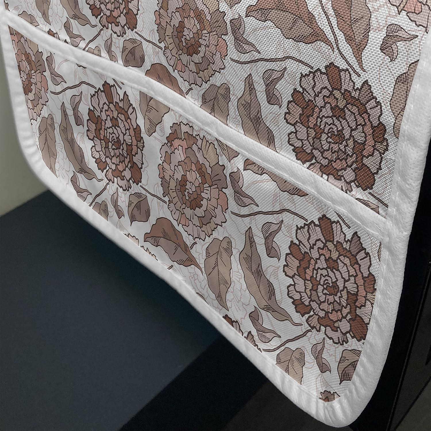 imageAmbesonne Romantic Microwave Oven Cover Valentines Day Style Rose Composition Love in Pastel Colors Water Resistant Organizer with Pockets for Kitchen 36 x 12 Aqua Dark Coral BeigeWarm Taupe Umber Blush