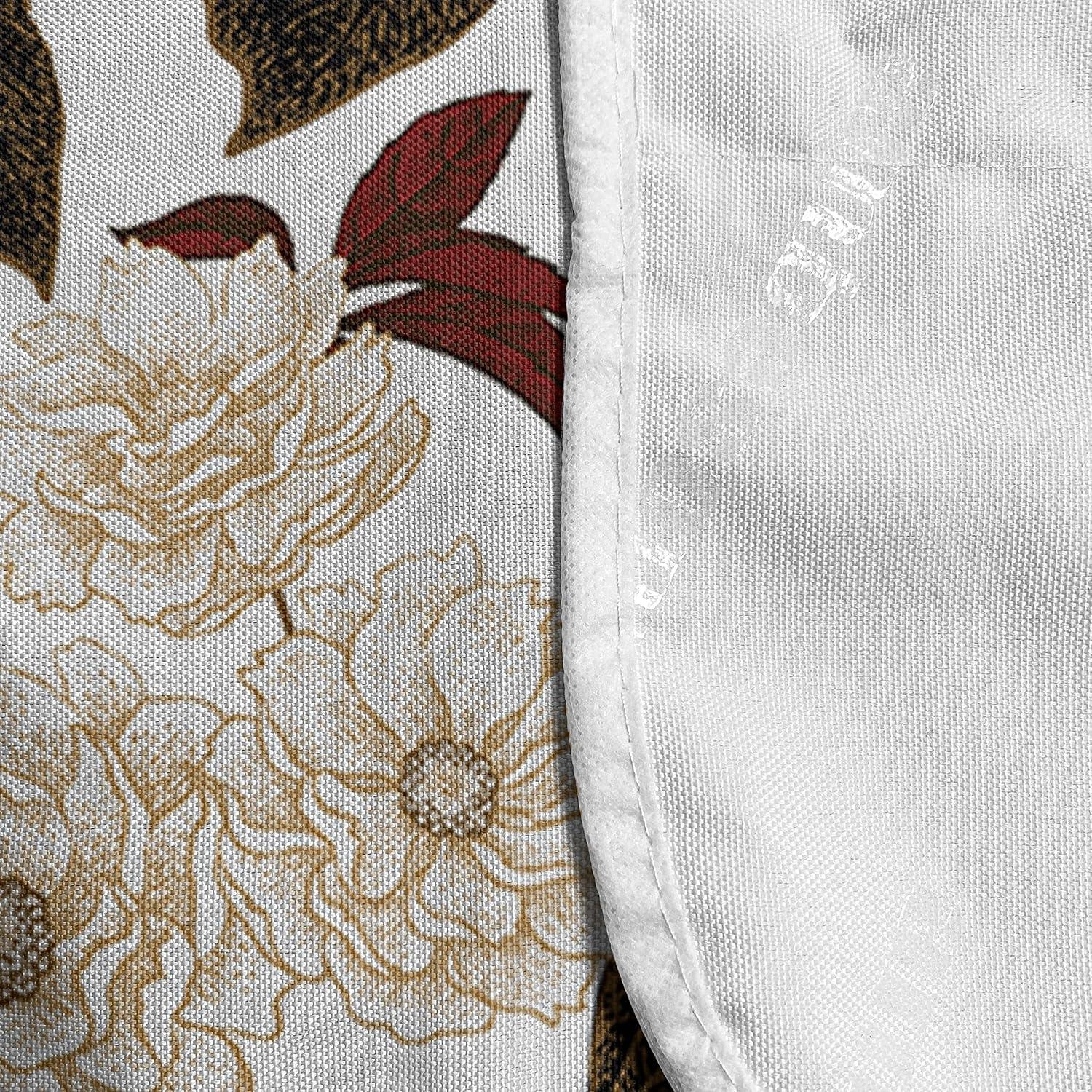 imageAmbesonne Romantic Microwave Oven Cover Valentines Day Style Rose Composition Love in Pastel Colors Water Resistant Organizer with Pockets for Kitchen 36 x 12 Aqua Dark Coral BeigeDark Brown Burgundy