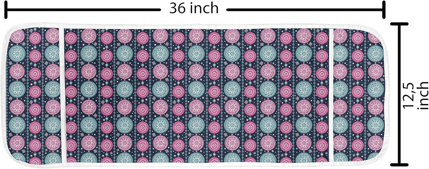 imageAmbesonne Romantic Microwave Oven Cover Valentines Day Style Rose Composition Love in Pastel Colors Water Resistant Organizer with Pockets for Kitchen 36 x 12 Aqua Dark Coral BeigeDark Blue Teal Pink