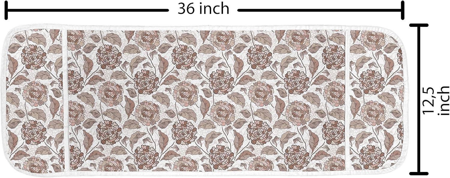 imageAmbesonne Romantic Microwave Oven Cover Valentines Day Style Rose Composition Love in Pastel Colors Water Resistant Organizer with Pockets for Kitchen 36 x 12 Aqua Dark Coral BeigeWarm Taupe Umber Blush