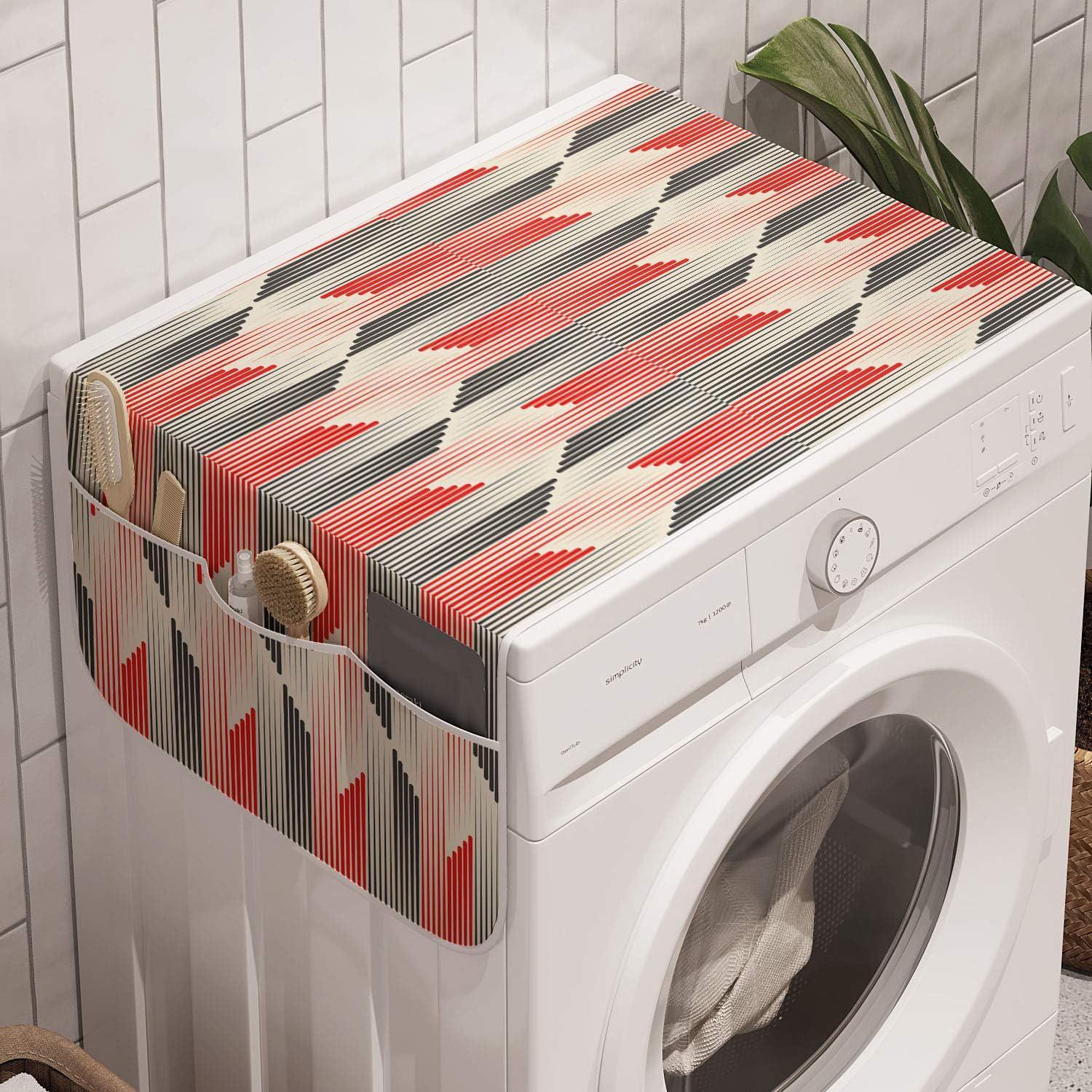 imageAmbesonne Romantic Microwave Oven Cover Valentines Day Style Rose Composition Love in Pastel Colors Water Resistant Organizer with Pockets for Kitchen 36 x 12 Aqua Dark Coral BeigeCharcoal Grey Scarlet