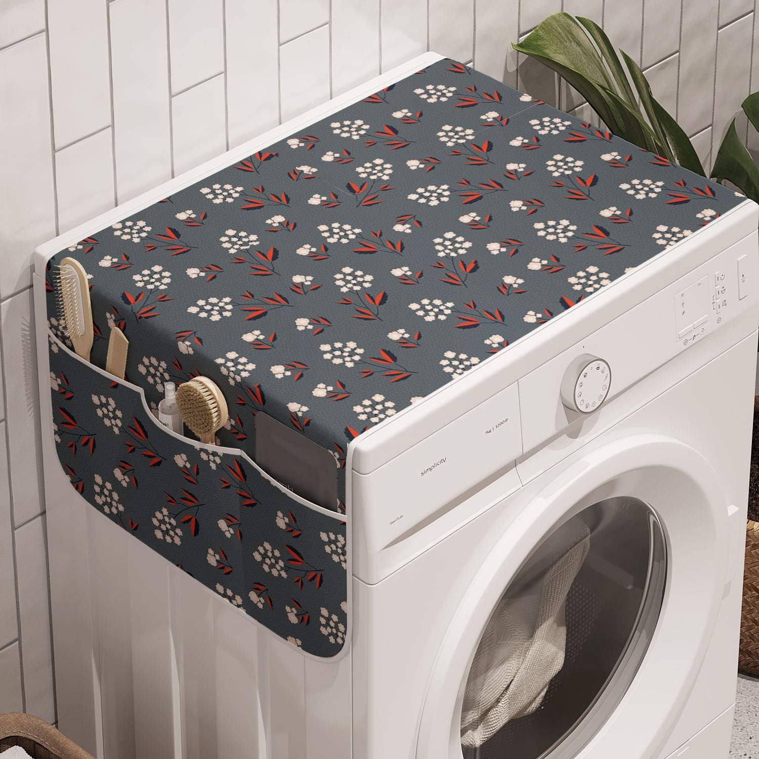 imageAmbesonne Romantic Microwave Oven Cover Valentines Day Style Rose Composition Love in Pastel Colors Water Resistant Organizer with Pockets for Kitchen 36 x 12 Aqua Dark Coral BeigePale Peach Vermilion