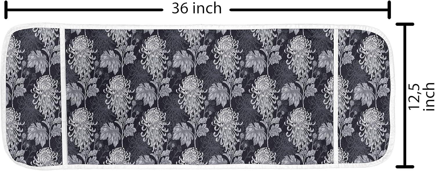 imageAmbesonne Romantic Microwave Oven Cover Valentines Day Style Rose Composition Love in Pastel Colors Water Resistant Organizer with Pockets for Kitchen 36 x 12 Aqua Dark Coral BeigeIndigo Pale Grey