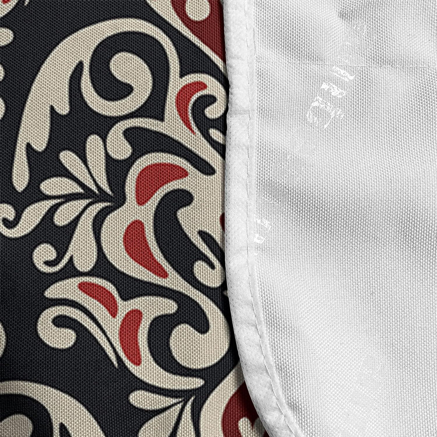 imageAmbesonne Romantic Microwave Oven Cover Valentines Day Style Rose Composition Love in Pastel Colors Water Resistant Organizer with Pockets for Kitchen 36 x 12 Aqua Dark Coral BeigeBlack Cream Red