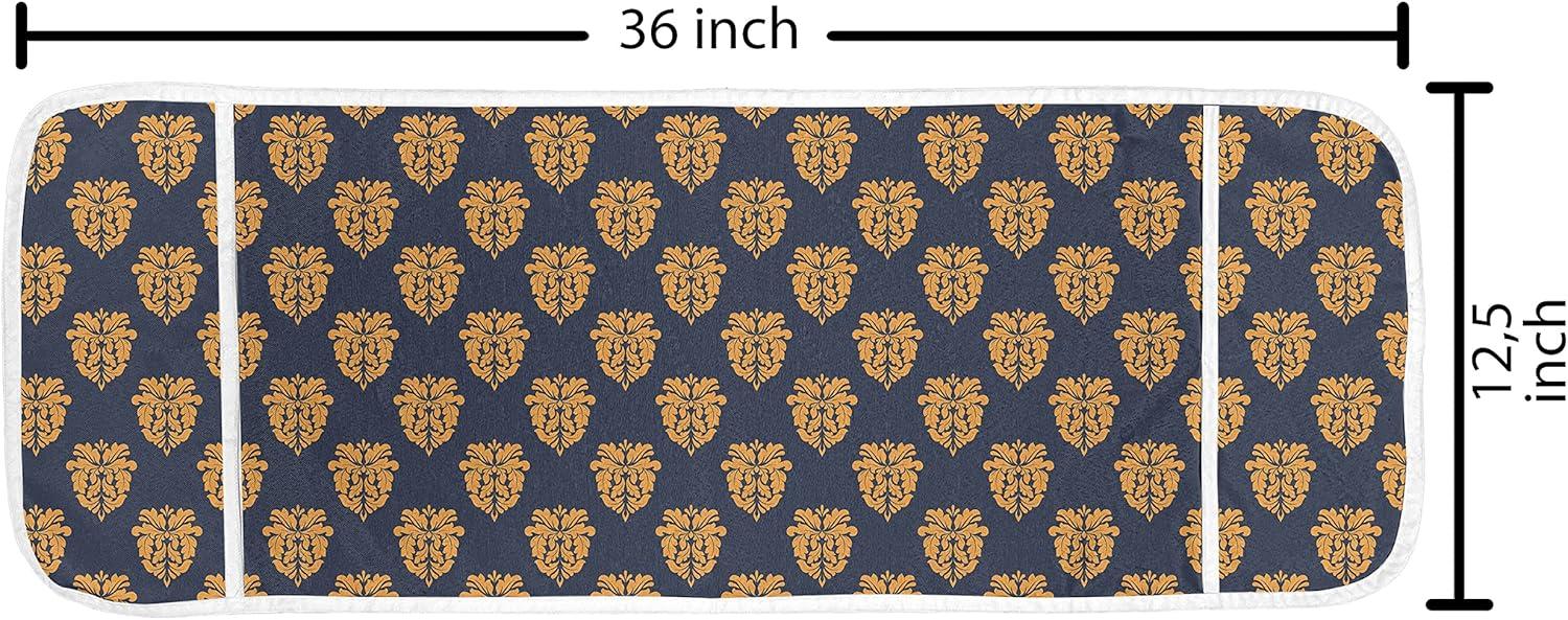 imageAmbesonne Romantic Microwave Oven Cover Valentines Day Style Rose Composition Love in Pastel Colors Water Resistant Organizer with Pockets for Kitchen 36 x 12 Aqua Dark Coral BeigeDark Blue Marigold