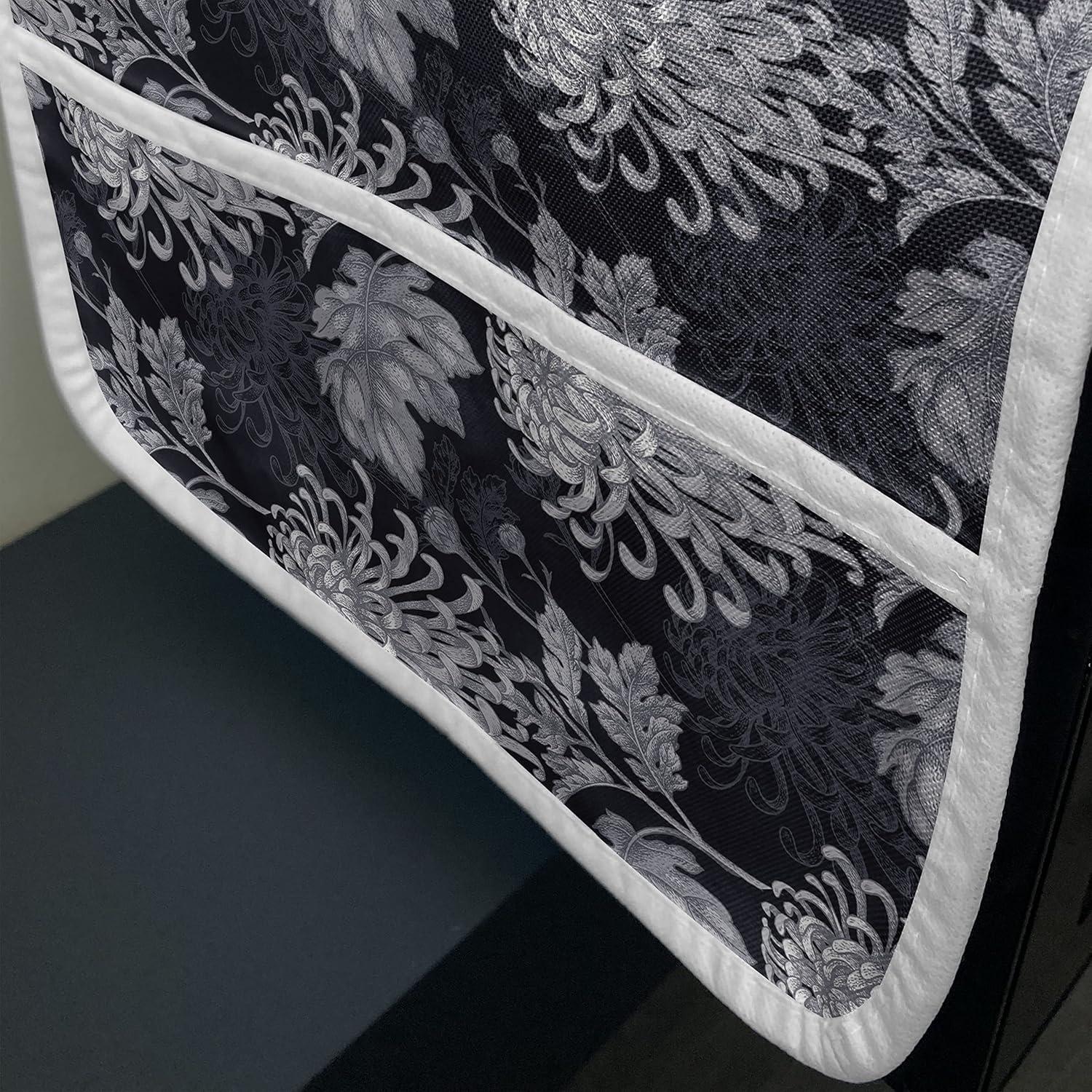 imageAmbesonne Romantic Microwave Oven Cover Valentines Day Style Rose Composition Love in Pastel Colors Water Resistant Organizer with Pockets for Kitchen 36 x 12 Aqua Dark Coral BeigeIndigo Pale Grey