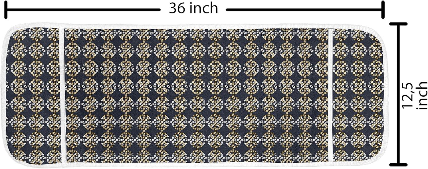 imageAmbesonne Romantic Microwave Oven Cover Valentines Day Style Rose Composition Love in Pastel Colors Water Resistant Organizer with Pockets for Kitchen 36 x 12 Aqua Dark Coral BeigeDark Blue Marigold White