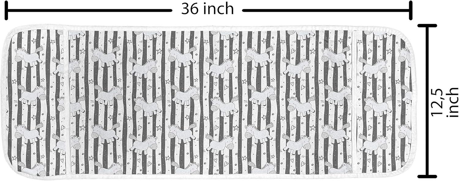 imageAmbesonne Romantic Microwave Oven Cover Valentines Day Style Rose Composition Love in Pastel Colors Water Resistant Organizer with Pockets for Kitchen 36 x 12 Aqua Dark Coral BeigeWhite Black Grey