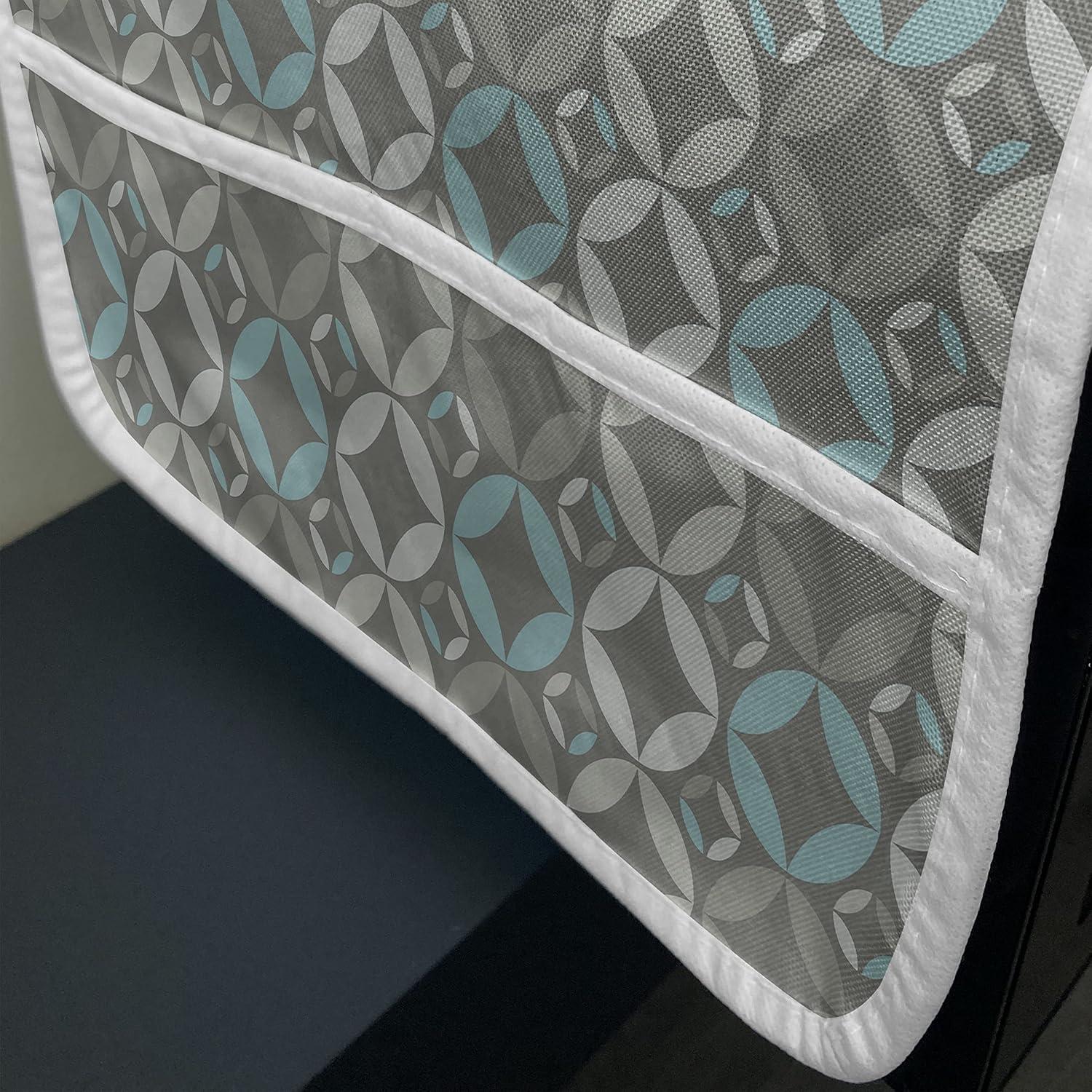 imageAmbesonne Romantic Microwave Oven Cover Valentines Day Style Rose Composition Love in Pastel Colors Water Resistant Organizer with Pockets for Kitchen 36 x 12 Aqua Dark Coral BeigeGrey Pale Blue Pale Grey