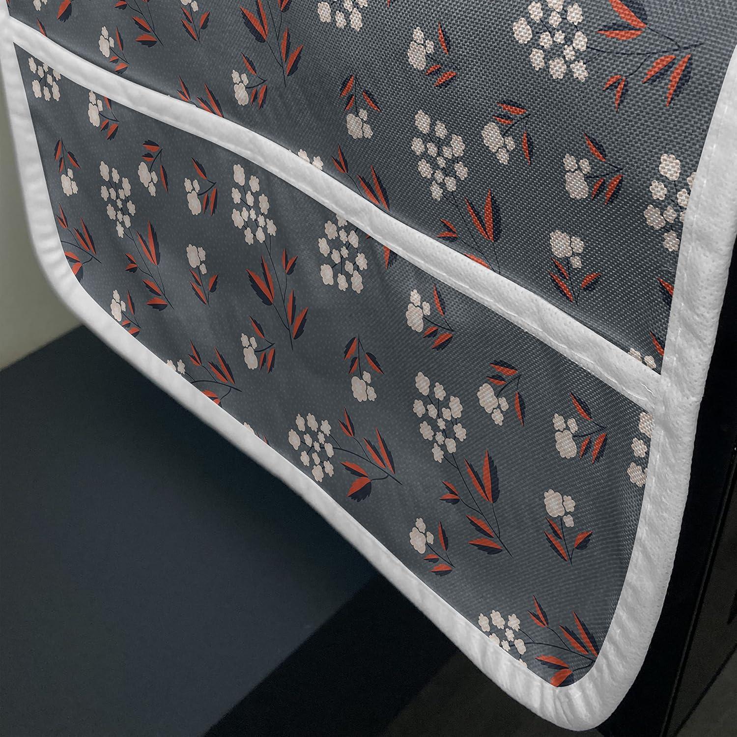 imageAmbesonne Romantic Microwave Oven Cover Valentines Day Style Rose Composition Love in Pastel Colors Water Resistant Organizer with Pockets for Kitchen 36 x 12 Aqua Dark Coral BeigePale Peach Vermilion