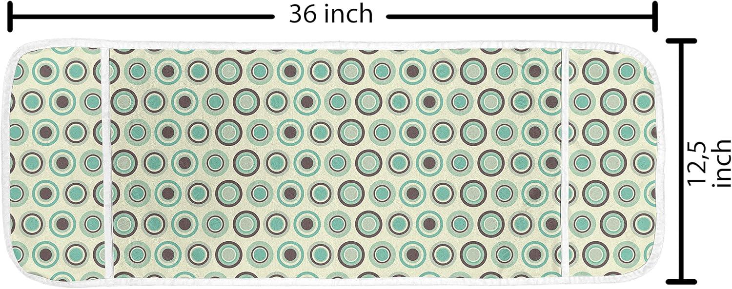 imageAmbesonne Romantic Microwave Oven Cover Valentines Day Style Rose Composition Love in Pastel Colors Water Resistant Organizer with Pockets for Kitchen 36 x 12 Aqua Dark Coral BeigeDark Taupe Mint Green