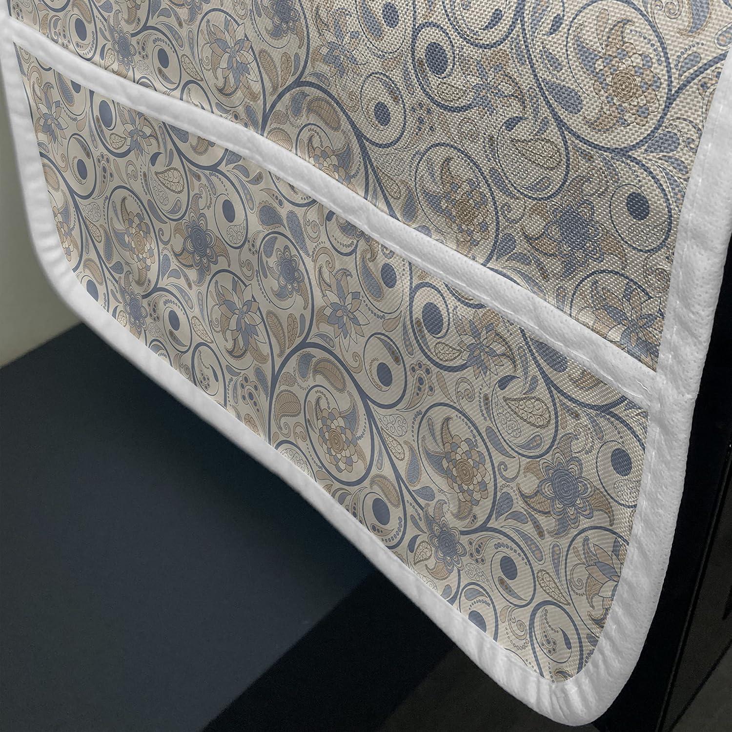 imageAmbesonne Romantic Microwave Oven Cover Valentines Day Style Rose Composition Love in Pastel Colors Water Resistant Organizer with Pockets for Kitchen 36 x 12 Aqua Dark Coral BeigeBeige Tan Slate Blue