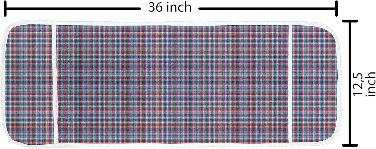 imageAmbesonne Rose Microwave Oven Cover Valentines Day Retro Style Petals with Leaves Ornamental Growth Pattern Water Resistant Organizer with Pockets for Kitchen 36 x 12 Ruby Hunter Green BlackViolet Pale Blue Salmon