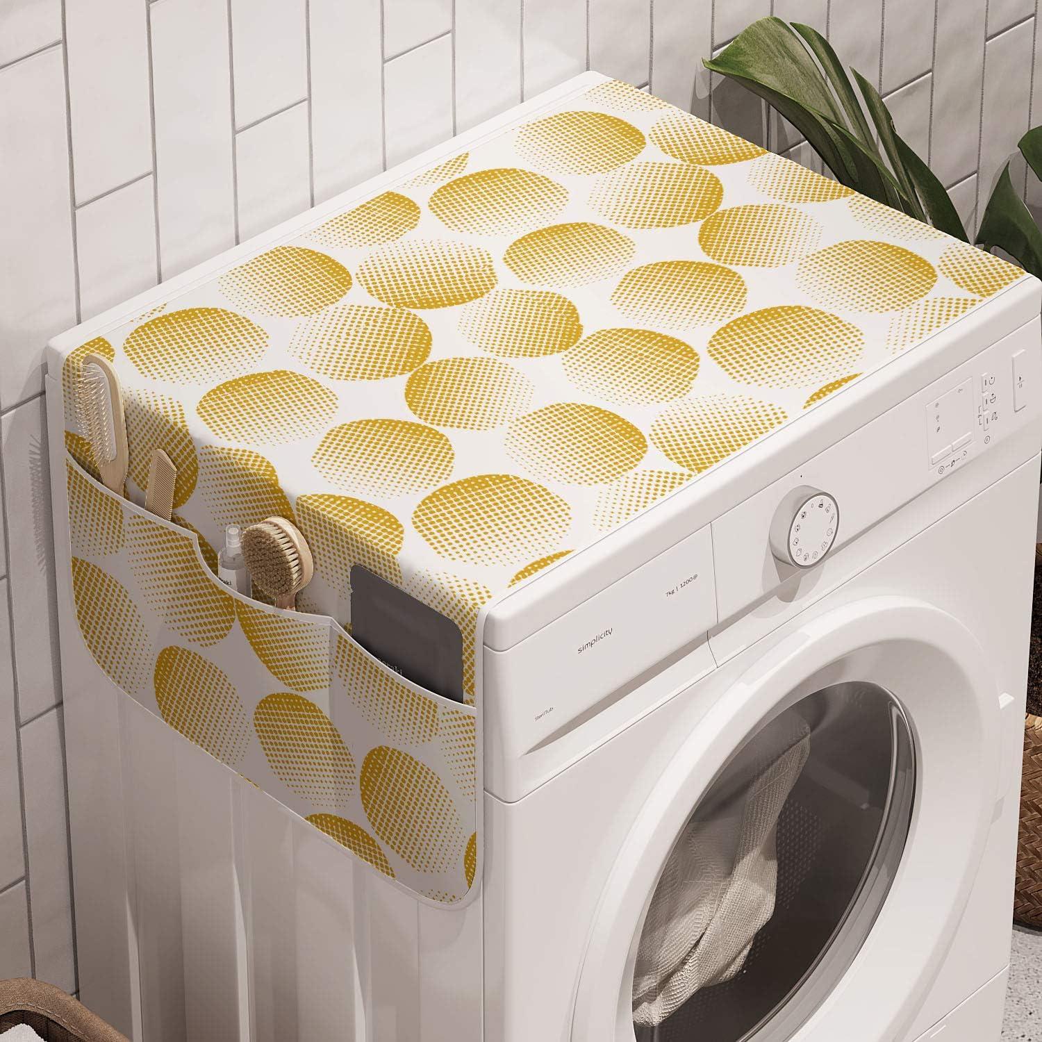 imageAmbesonne Roses Microwave Oven Cover Flowers Petals and Buds on Plain Backdrop Valentines Day Themed Print Water Resistant Organizer with Pockets for Kitchen 36 x 12 Vermilion Emerald WhiteDark Yellow and White