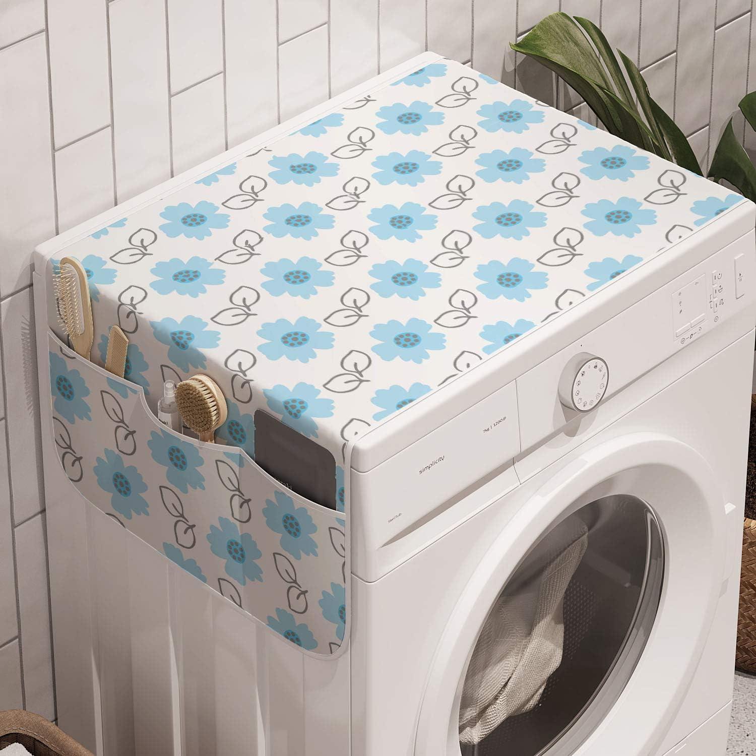 imageAmbesonne Roses Microwave Oven Cover Flowers Petals and Buds on Plain Backdrop Valentines Day Themed Print Water Resistant Organizer with Pockets for Kitchen 36 x 12 Vermilion Emerald WhitePale Blue Dimgray