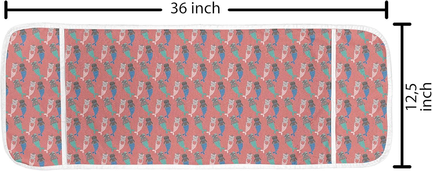 imageAmbesonne Roses Microwave Oven Cover Flowers Petals and Buds on Plain Backdrop Valentines Day Themed Print Water Resistant Organizer with Pockets for Kitchen 36 x 12 Vermilion Emerald WhiteDark Coral Multicolour