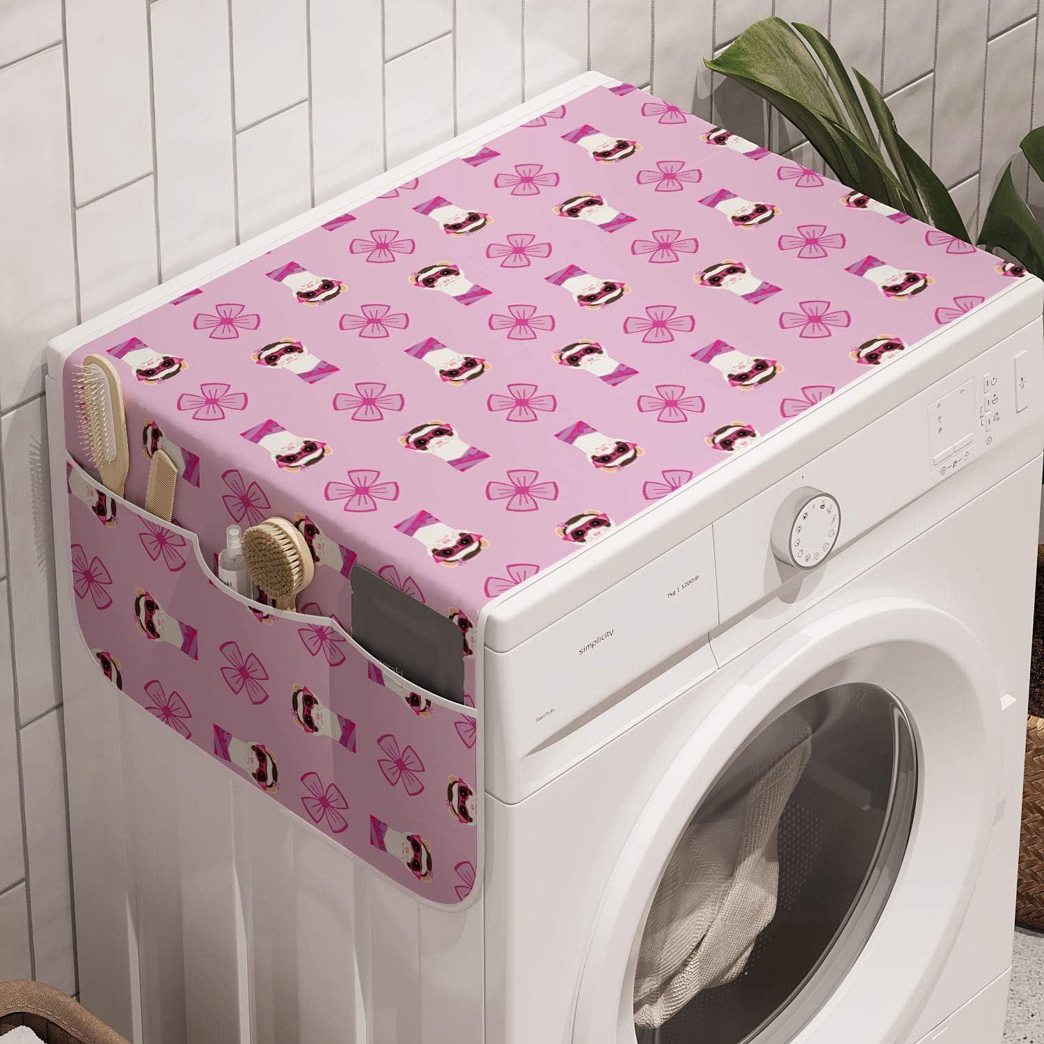 imageAmbesonne Roses Microwave Oven Cover Flowers Petals and Buds on Plain Backdrop Valentines Day Themed Print Water Resistant Organizer with Pockets for Kitchen 36 x 12 Vermilion Emerald WhitePale Pink Fuchsia