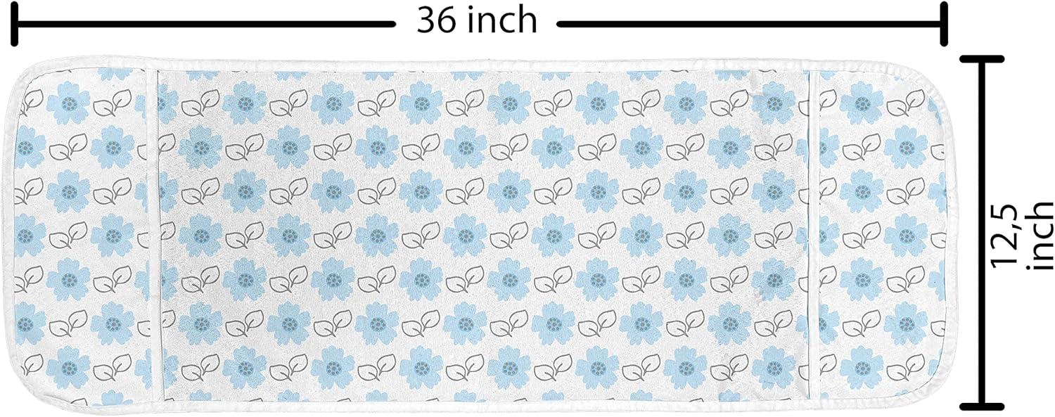 imageAmbesonne Roses Microwave Oven Cover Flowers Petals and Buds on Plain Backdrop Valentines Day Themed Print Water Resistant Organizer with Pockets for Kitchen 36 x 12 Vermilion Emerald WhitePale Blue Dimgray