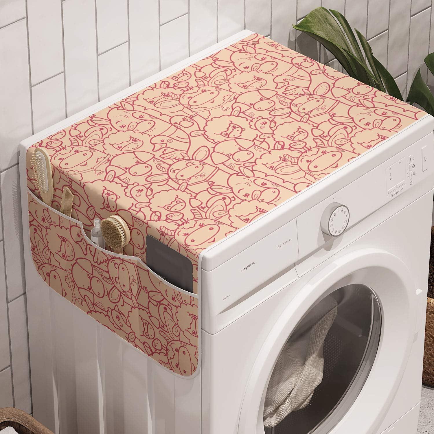 imageAmbesonne Roses Microwave Oven Cover Flowers Petals and Buds on Plain Backdrop Valentines Day Themed Print Water Resistant Organizer with Pockets for Kitchen 36 x 12 Vermilion Emerald WhitePale Ruby Pale Peach
